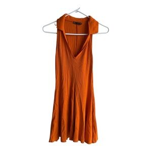 Zara Orange Backless Dress